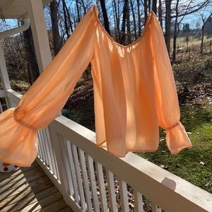 Orange summer blouse